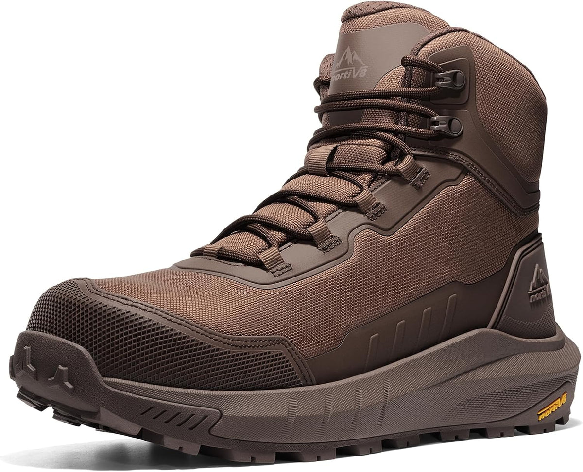 NORTIV 8 Men's Composite Toe Work Boots Slip Resistant | ASTM F2413-24 Safety Work Boots with Zipper Lightweight Comfort for all-day work for Warehouse Construction, Terrascope-nano