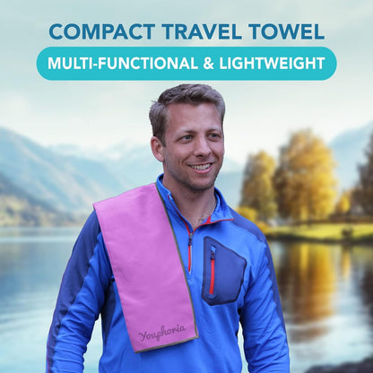 Youphoria Microfiber Travel Towel Fast Drying Lightweight - Quick Dry Towel for Camping, Beach, Backpacking, Hiking & Sport