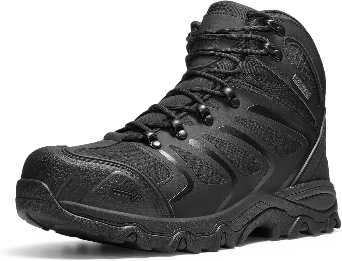NORTIV 8 Waterproof Steel Toe Work Boots for Men | ASTM Safety Construction Boots Slip-resistant Outsole Comfortable & lightweight design All-day Wear ARMADILLO-STL