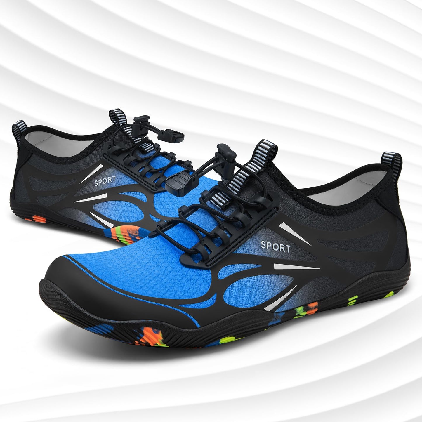 ATHMILE Water Shoes for Men Women River Shoes Adult Swim Beach Lake Pool Aqua Socks Barefoot Quick Dry for Hiking Surfing Kayaking Size