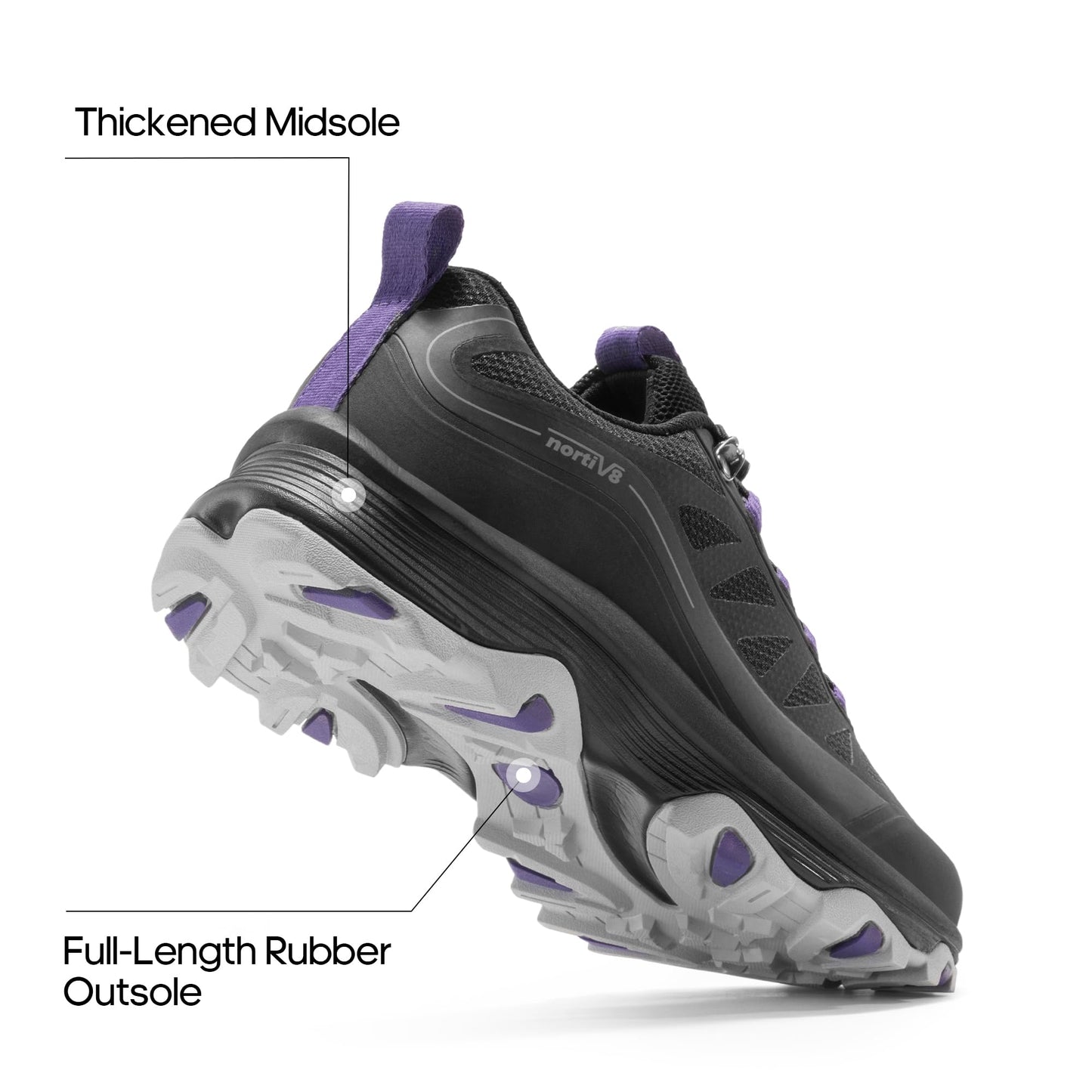 NORTIV 8 Women's Waterproof Hiking Shoes Quick Laces Outdoors Walking Trekking Camping Tennis Sneakers Canyon