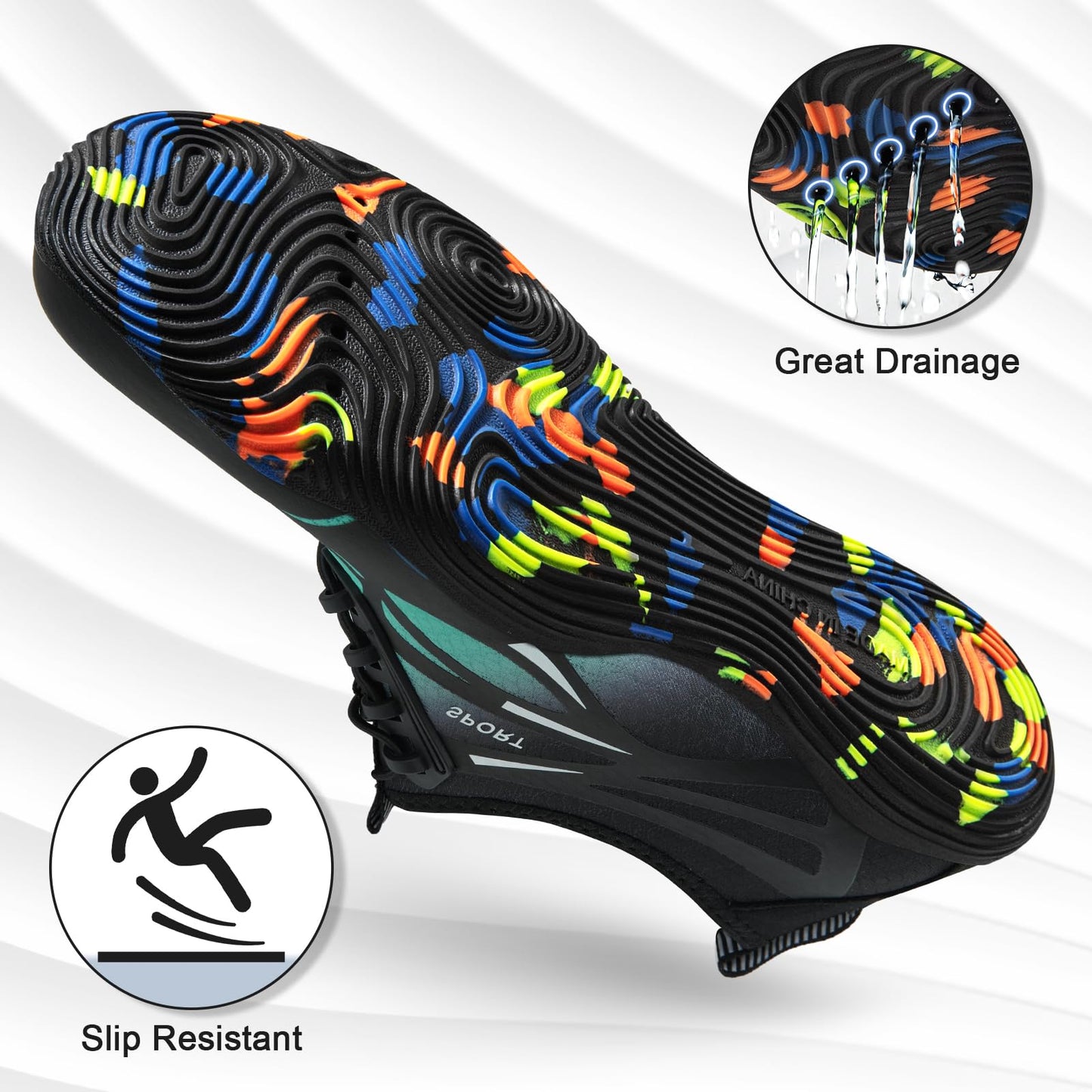 ATHMILE Water Shoes for Men Women River Shoes Adult Swim Beach Lake Pool Aqua Socks Barefoot Quick Dry for Hiking Surfing Kayaking Size