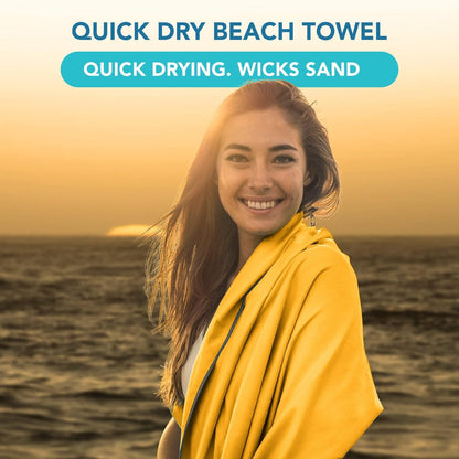 Youphoria Microfiber Travel Towel Fast Drying Lightweight - Quick Dry Towel for Camping, Beach, Backpacking, Hiking & Sport