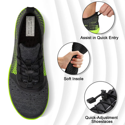 ATHMILE Water Shoes for Men Women River Shoes Adult Swim Beach Lake Pool Aqua Socks Barefoot Quick Dry for Hiking Surfing Kayaking Size