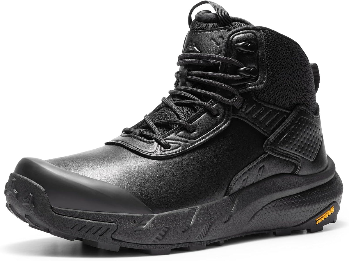 NORTIV 8 Men's Waterproof Military Tactical Work Boots | Leather Motorcycle Combat Lightweight Non-Slip Hiking Boots for Men VaporGuard