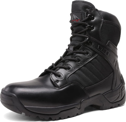 NORTIV 8 Men's Side Zipper Military Tactical Work Boots