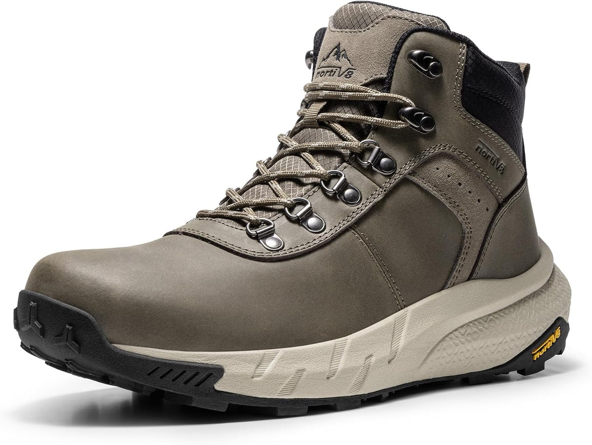 NORTIV 8 Men's Waterproof Leather Hiking Boots