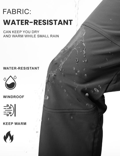 TBMPOY Men's Snow Ski Hiking Pants Waterproof Winter Fleece Lined Pants Camping Skiing Ice Fishing Pants with Belt