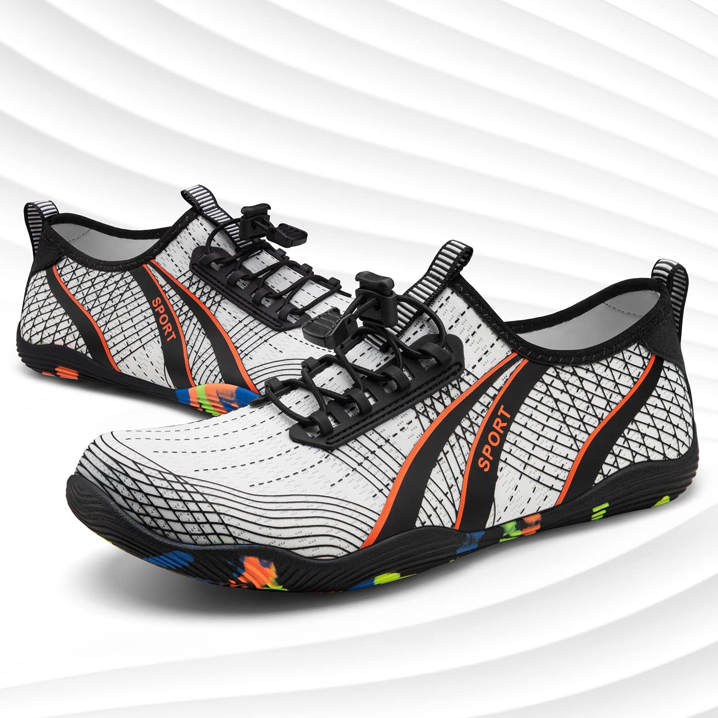 ATHMILE Water Shoes for Men Women River Shoes Adult Swim Beach Lake Pool Aqua Socks Barefoot Quick Dry for Hiking Surfing Kayaking Size