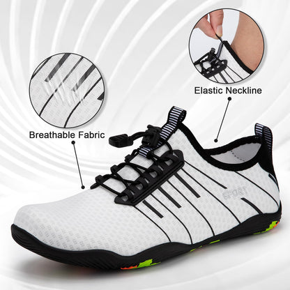 ATHMILE Water Shoes for Men Women River Shoes Adult Swim Beach Lake Pool Aqua Socks Barefoot Quick Dry for Hiking Surfing Kayaking Size