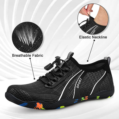 ATHMILE Water Shoes for Men Women River Shoes Adult Swim Beach Lake Pool Aqua Socks Barefoot Quick Dry for Hiking Surfing Kayaking Size