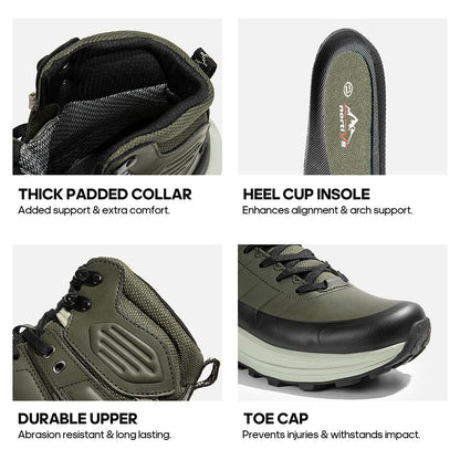 NORTIV 8 Men's Waterproof Hiking Boots Lightweight Non-Slip Outdoor Ankle Trekking Boots Expedition