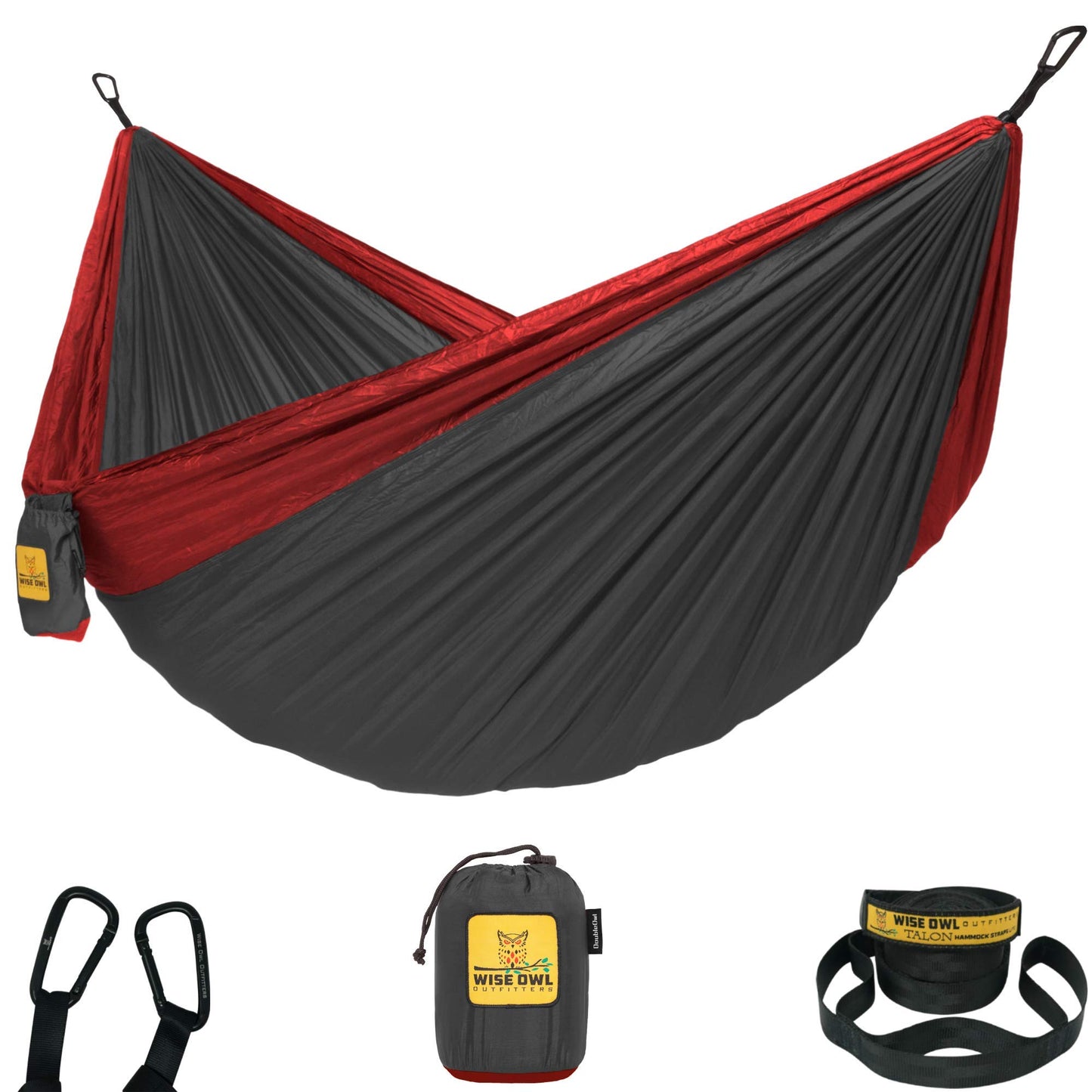 Wise Owl Outfitters Hammock for Camping Hammocks Gear for The Outdoors Backpacking Survival or Travel - Portable Lightweight Parachute Nylon - Up to 500lbs
