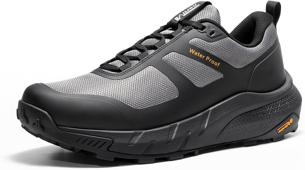 NORTIV 8 Men's Waterproof Hiking Shoes | Lightweight Trekking Walking Fashion Sneakers with Arch Support for Camping Tennis Outdoor Training StreamRunner