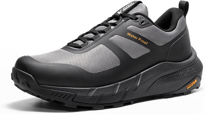 NORTIV 8 Men's Waterproof Hiking Shoes | Lightweight Trekking Walking Fashion Sneakers with Arch Support for Camping Tennis Outdoor Training StreamRunner