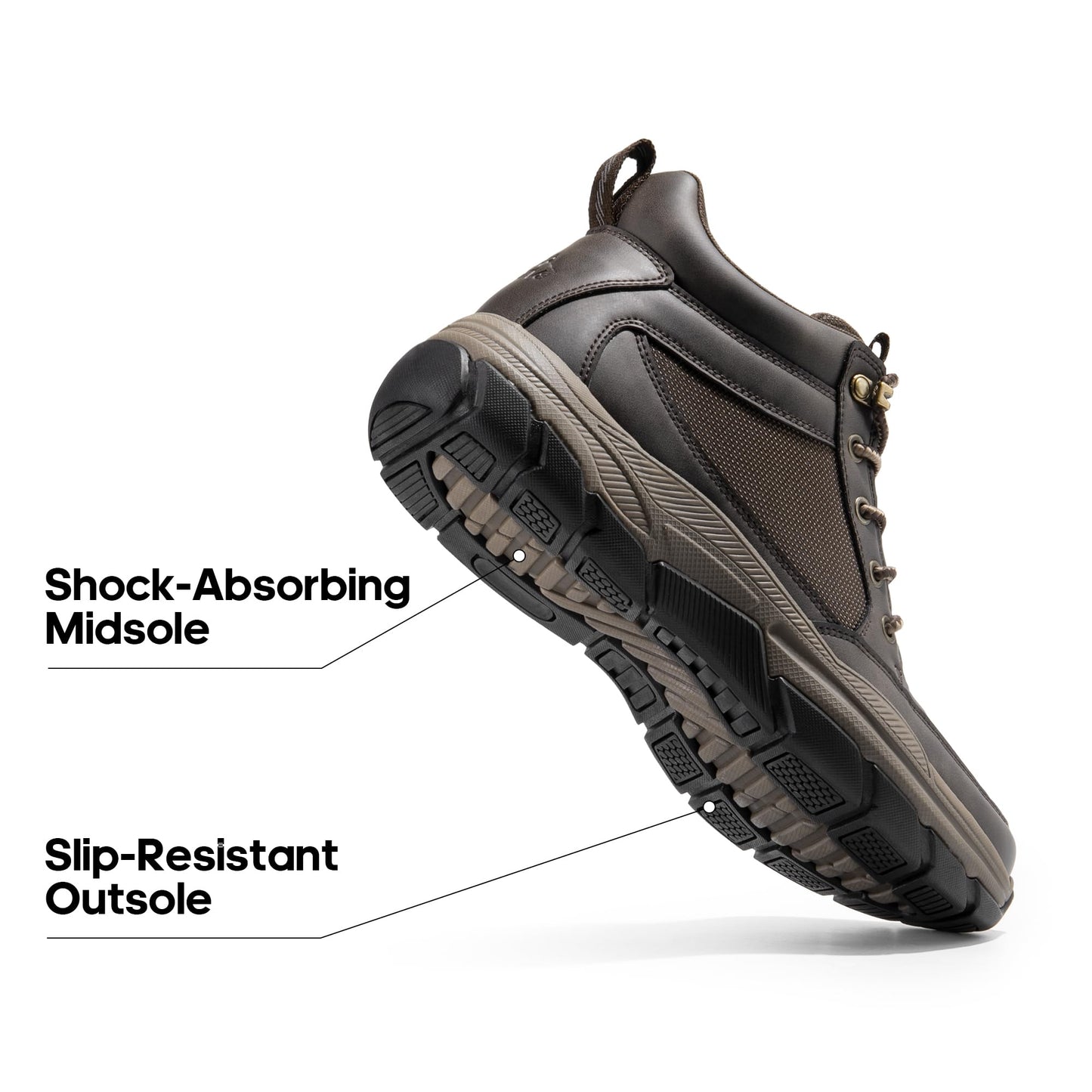 NORTIV 8 Men's Hiking Boots Lightweight Fashion Casual Chukka Ankle Boots Elevation