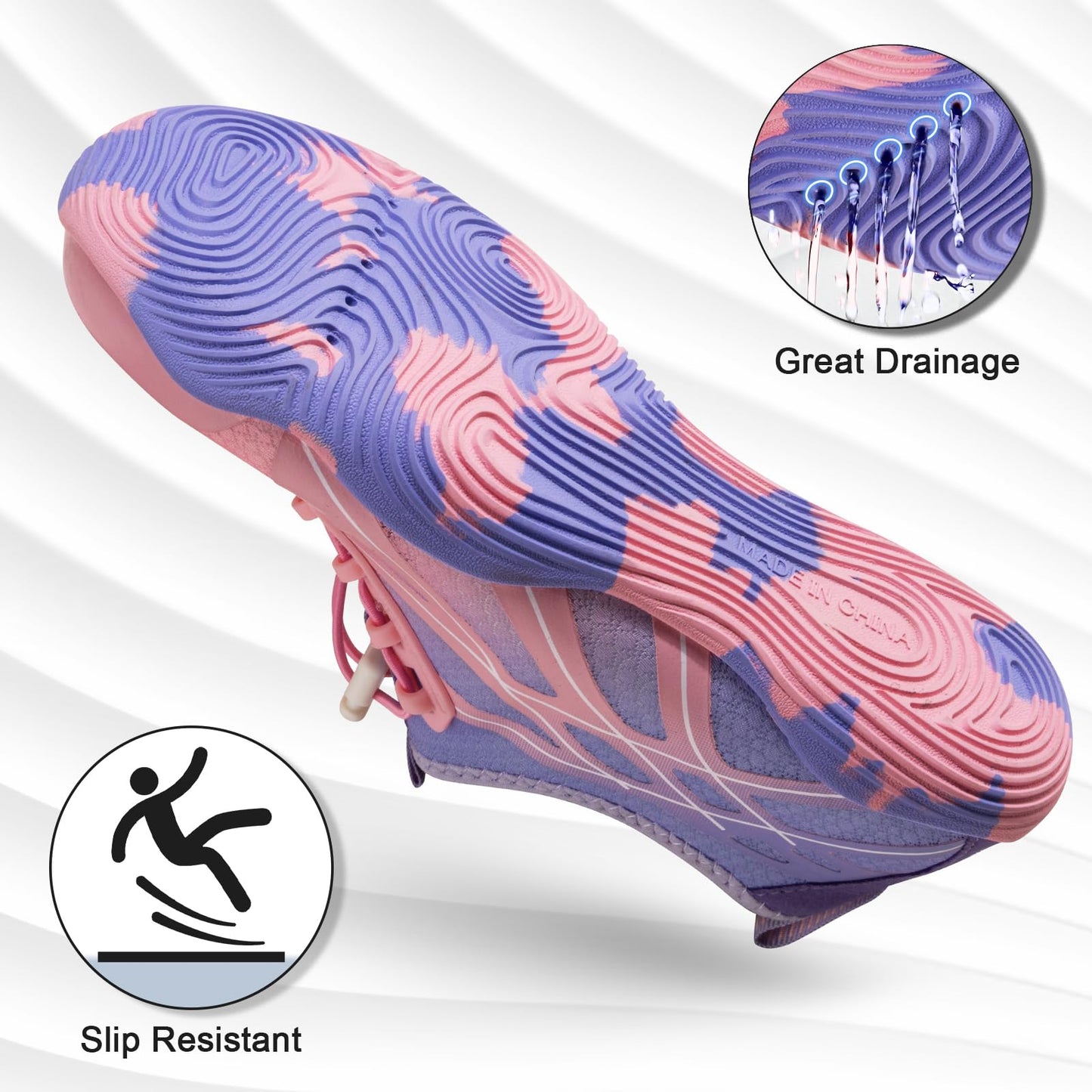 ATHMILE Water Shoes for Men Women River Shoes Adult Swim Beach Lake Pool Aqua Socks Barefoot Quick Dry for Hiking Surfing Kayaking Size