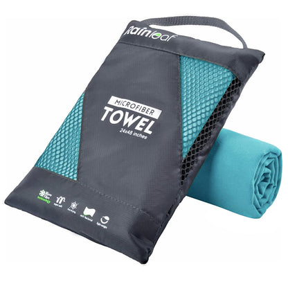Rainleaf Microfiber Towel Perfect Travel & Gym & Camping Towel. Quick Dry - Super Absorbent - Ultra Compact - Lightweight. Suitable for Trip, Beach, Shower, Backpacking, Pool