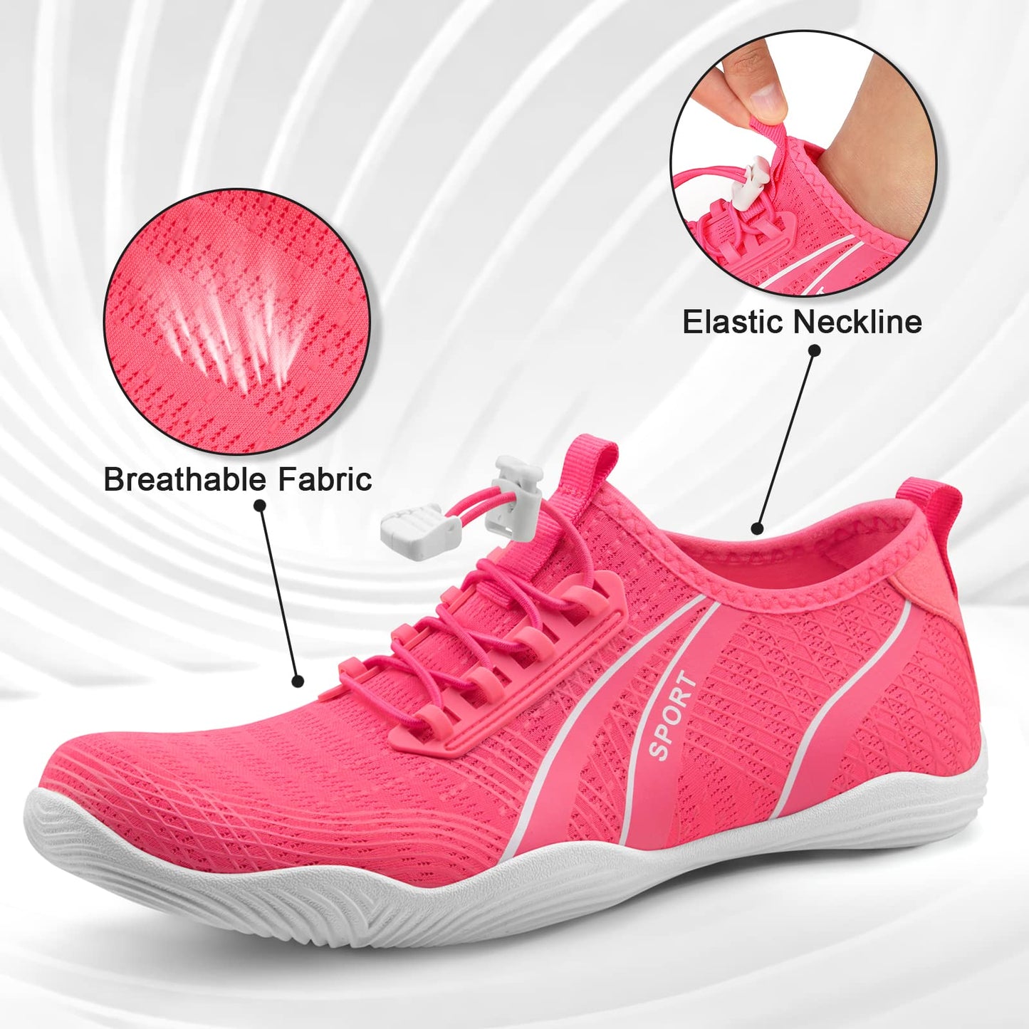 ATHMILE Water Shoes for Men Women River Shoes Adult Swim Beach Lake Pool Aqua Socks Barefoot Quick Dry for Hiking Surfing Kayaking Size