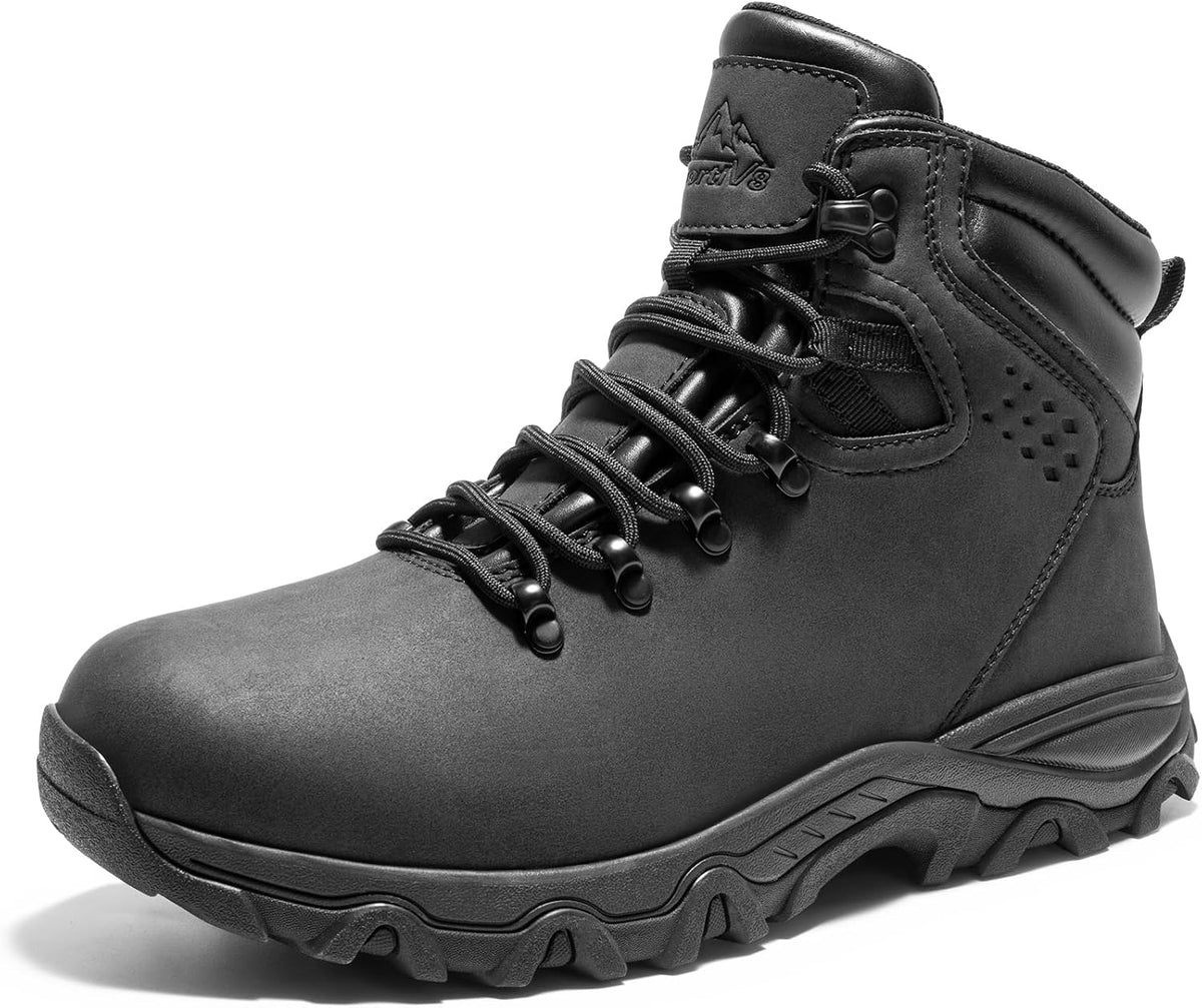 NORTIV 8 Men's Hiking Winter Insulated Snow Boots | Waterproof Mens Boots Hunting Winter Work Ankle Slip Resistant Daily Boots