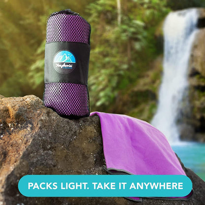 Youphoria Microfiber Travel Towel Fast Drying Lightweight - Quick Dry Towel for Camping, Beach, Backpacking, Hiking & Sport