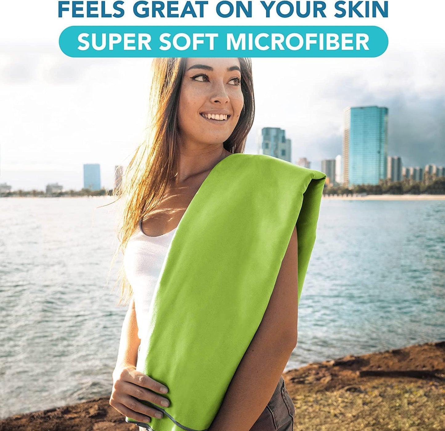Youphoria Microfiber Travel Towel Fast Drying Lightweight - Quick Dry Towel for Camping, Beach, Backpacking, Hiking & Sport