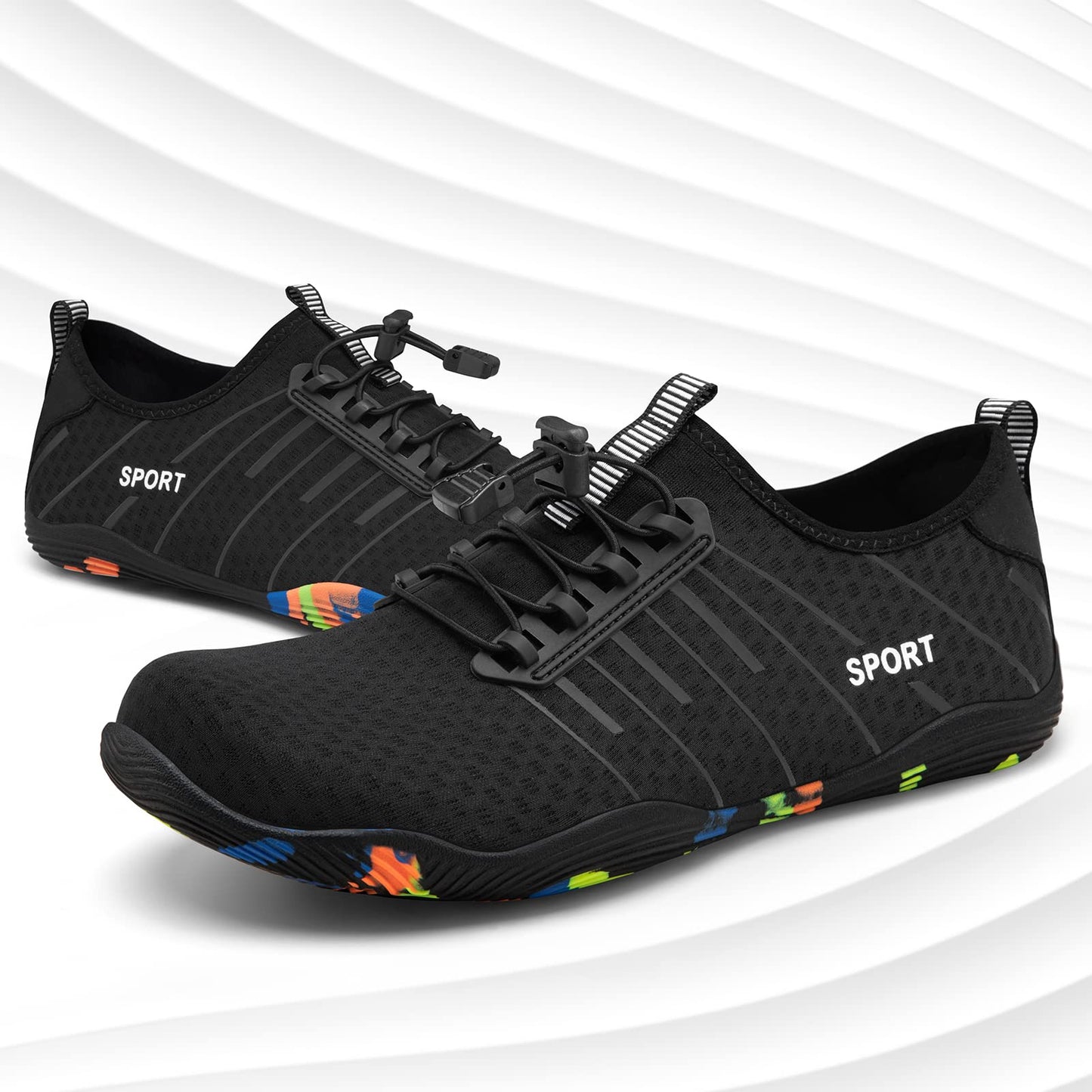 ATHMILE Water Shoes for Men Women River Shoes Adult Swim Beach Lake Pool Aqua Socks Barefoot Quick Dry for Hiking Surfing Kayaking Size