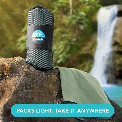 Youphoria Microfiber Travel Towel Fast Drying Lightweight - Quick Dry Towel for Camping, Beach, Backpacking, Hiking & Sport