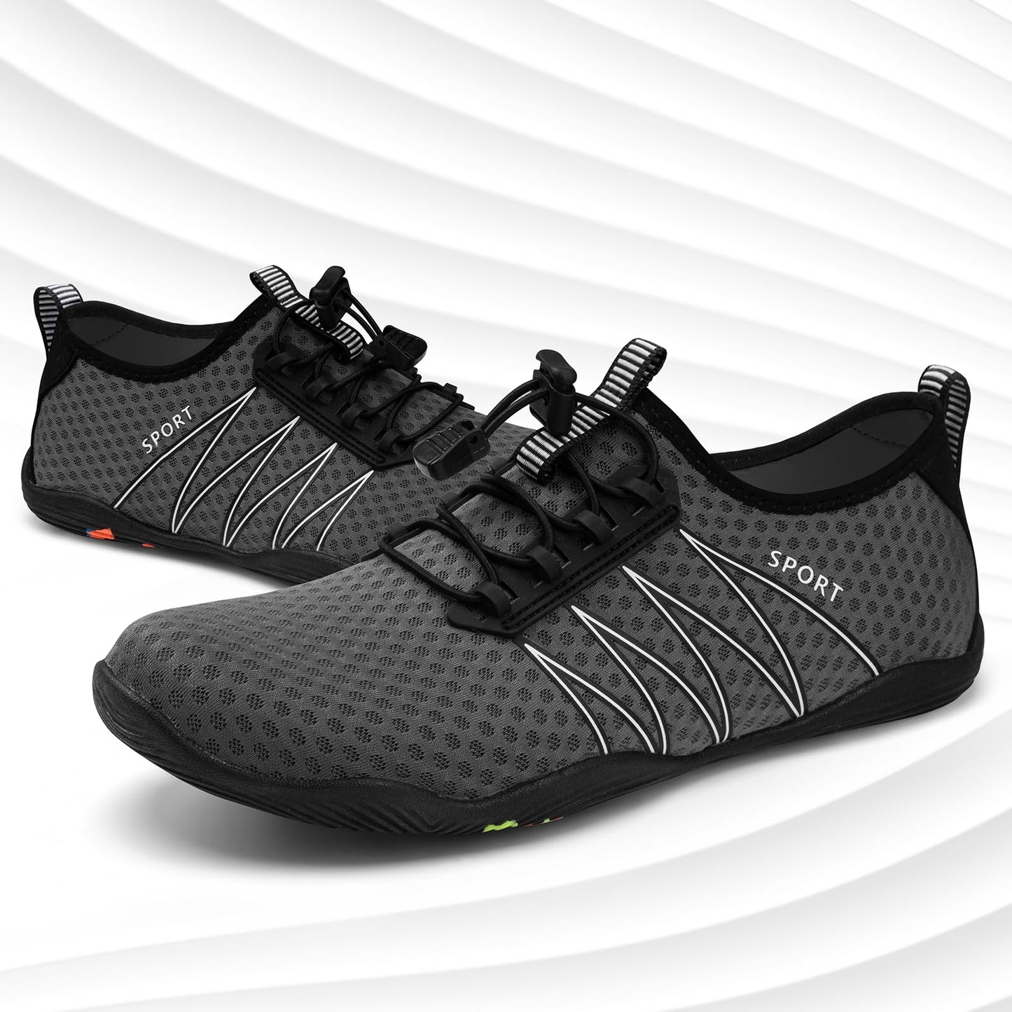 ATHMILE Water Shoes for Men Women River Shoes Adult Swim Beach Lake Pool Aqua Socks Barefoot Quick Dry for Hiking Surfing Kayaking Size