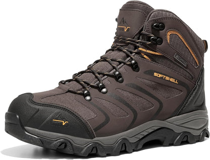NORTIV 8 Men's Ankle High Waterproof Hiking Boots | Outdoor Lightweight Hiking Boots for Camping, Trekking and Mountaineering Armadillo