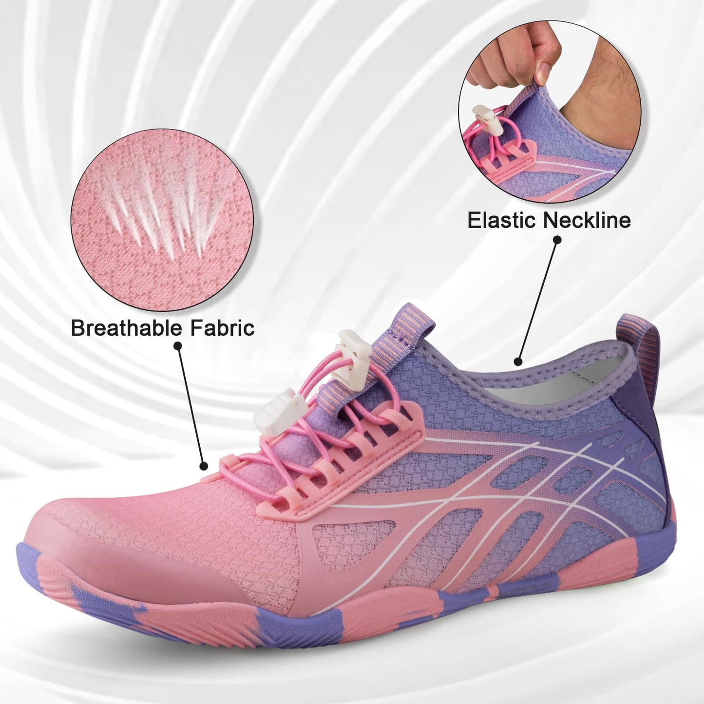 ATHMILE Water Shoes for Men Women River Shoes Adult Swim Beach Lake Pool Aqua Socks Barefoot Quick Dry for Hiking Surfing Kayaking Size