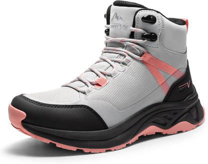 NORTIV 8 Women's Hiking Boots Waterproof Lightweight | Sealed Build Keeps Feet Dry; Cushioned Insole Adds Comfort; Ready for Daily and Outdoor Use Hollow
