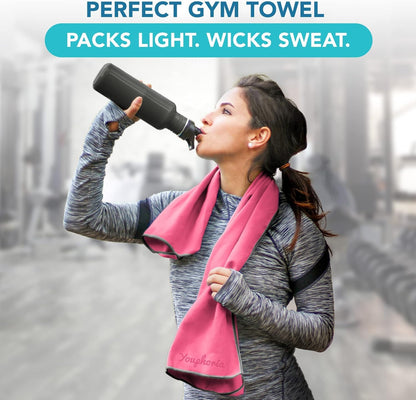 Youphoria Microfiber Travel Towel Fast Drying Lightweight - Quick Dry Towel for Camping, Beach, Backpacking, Hiking & Sport