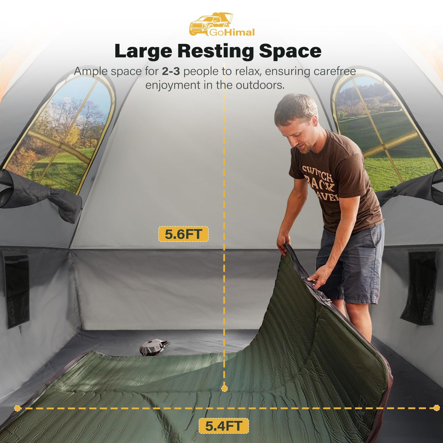 Pickup Truck Tent, Waterproof PU2000mm Double Layer for 6.5 FT Truck Bed, Portable Truck Bed Tent for Camping, Blue