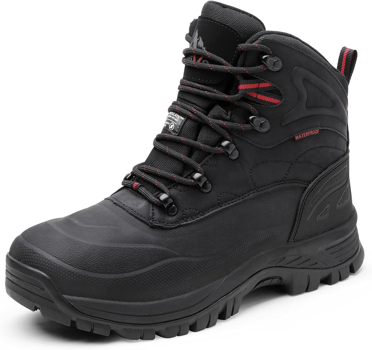 NORTIV 8 Men's Waterproof Hiking Winter Snow Boots