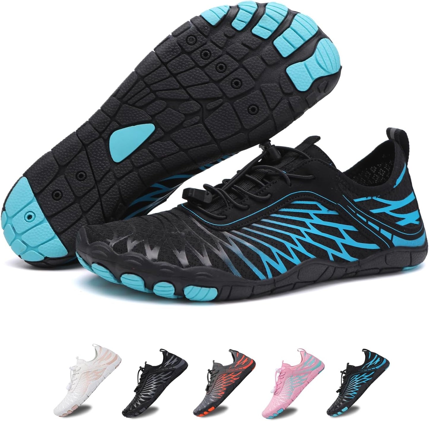 Hike Barefoot Shoes for Womens Men,Quick Dry Water Shoes,Beach Pool Aqua Swim Surf Hiking Walking Shoes,Non-Slip Athletic Footwear Wide Toe Water Shoes
