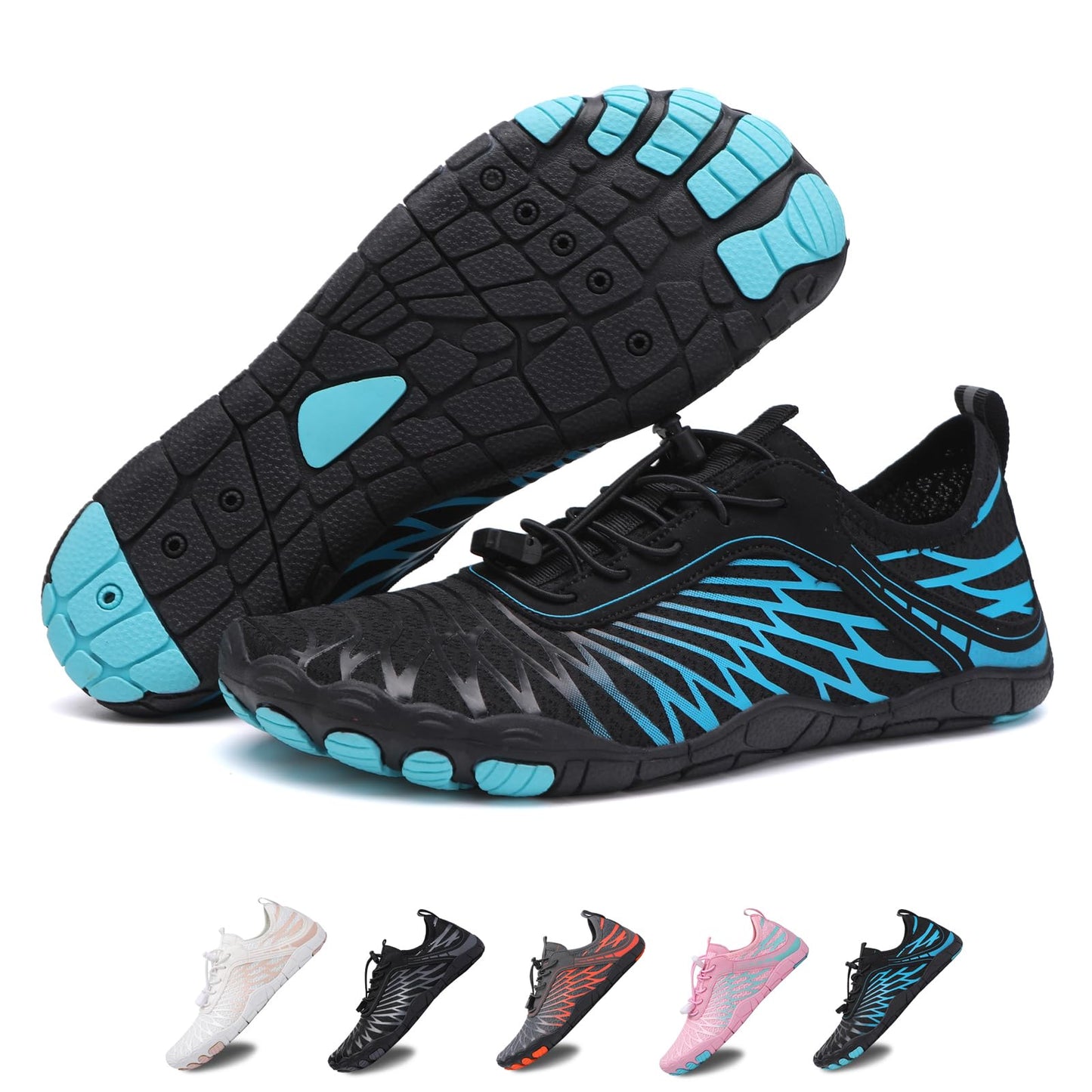 Hike Barefoot Shoes for Womens Men,Quick Dry Water Shoes,Beach Pool Aqua Swim Surf Hiking Walking Shoes,Non-Slip Athletic Footwear Wide Toe Water Shoes