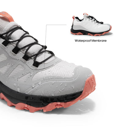 NORTIV 8 Women's Waterproof Hiking Shoes Quick Laces Outdoors Walking Trekking Camping Tennis Sneakers Canyon