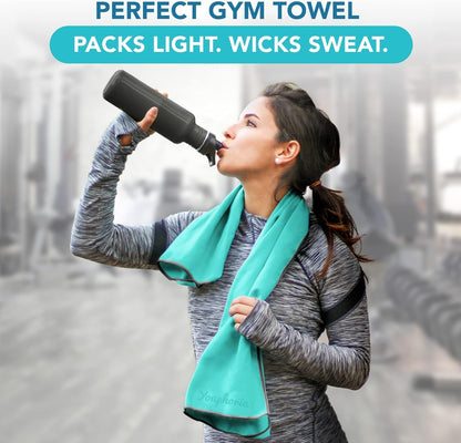 Youphoria Microfiber Travel Towel Fast Drying Lightweight - Quick Dry Towel for Camping, Beach, Backpacking, Hiking & Sport