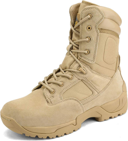 NORTIV 8 Men's Military Tactical Work Boots Hiking Side Zip