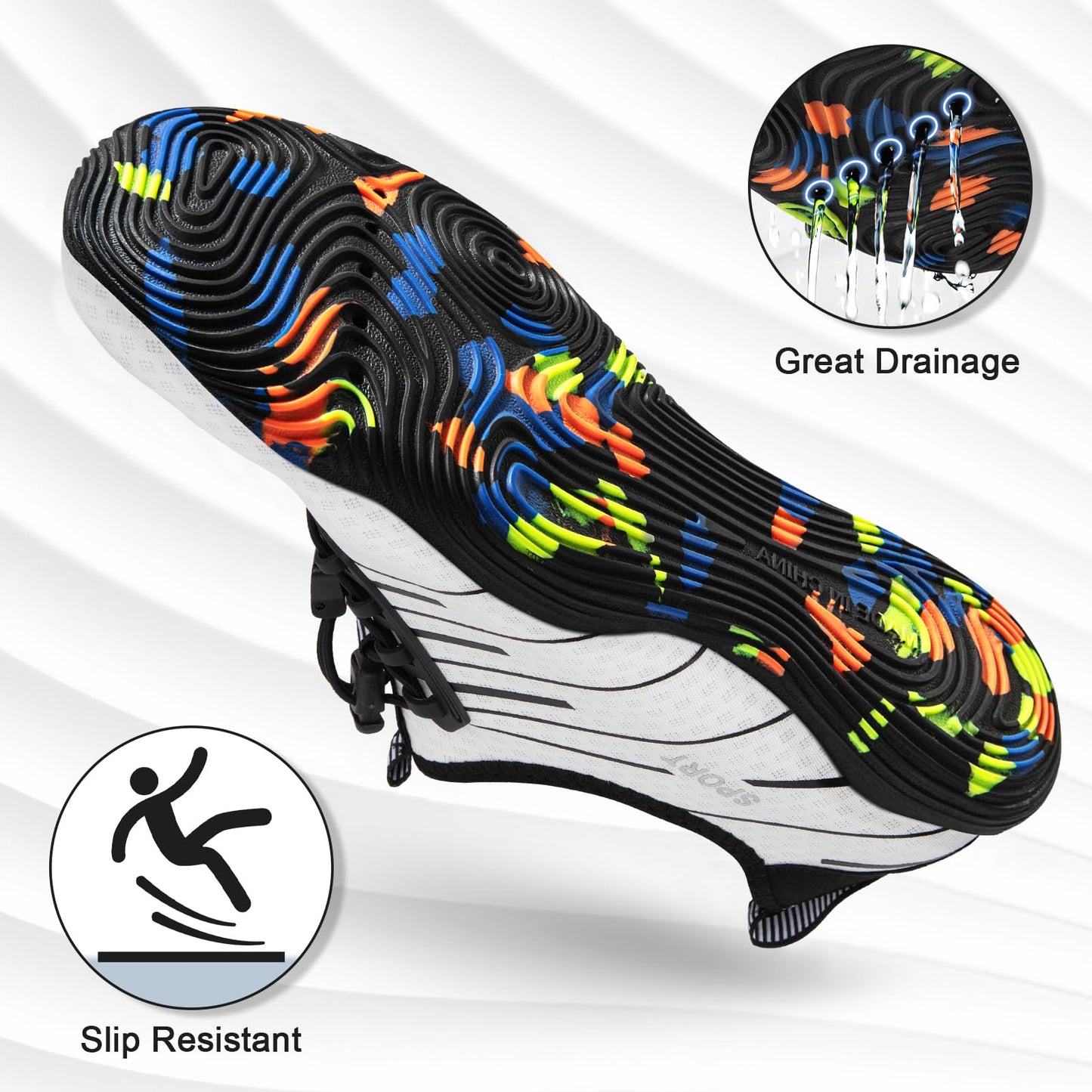 ATHMILE Water Shoes for Men Women River Shoes Adult Swim Beach Lake Pool Aqua Socks Barefoot Quick Dry for Hiking Surfing Kayaking Size