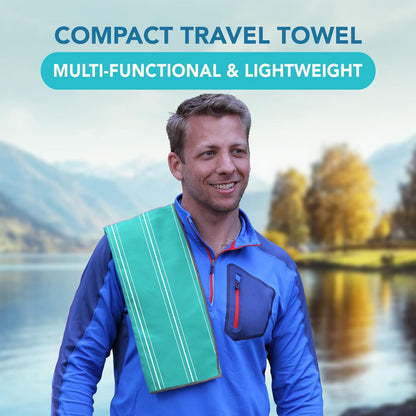 Youphoria Microfiber Travel Towel Fast Drying Lightweight - Quick Dry Towel for Camping, Beach, Backpacking, Hiking & Sport