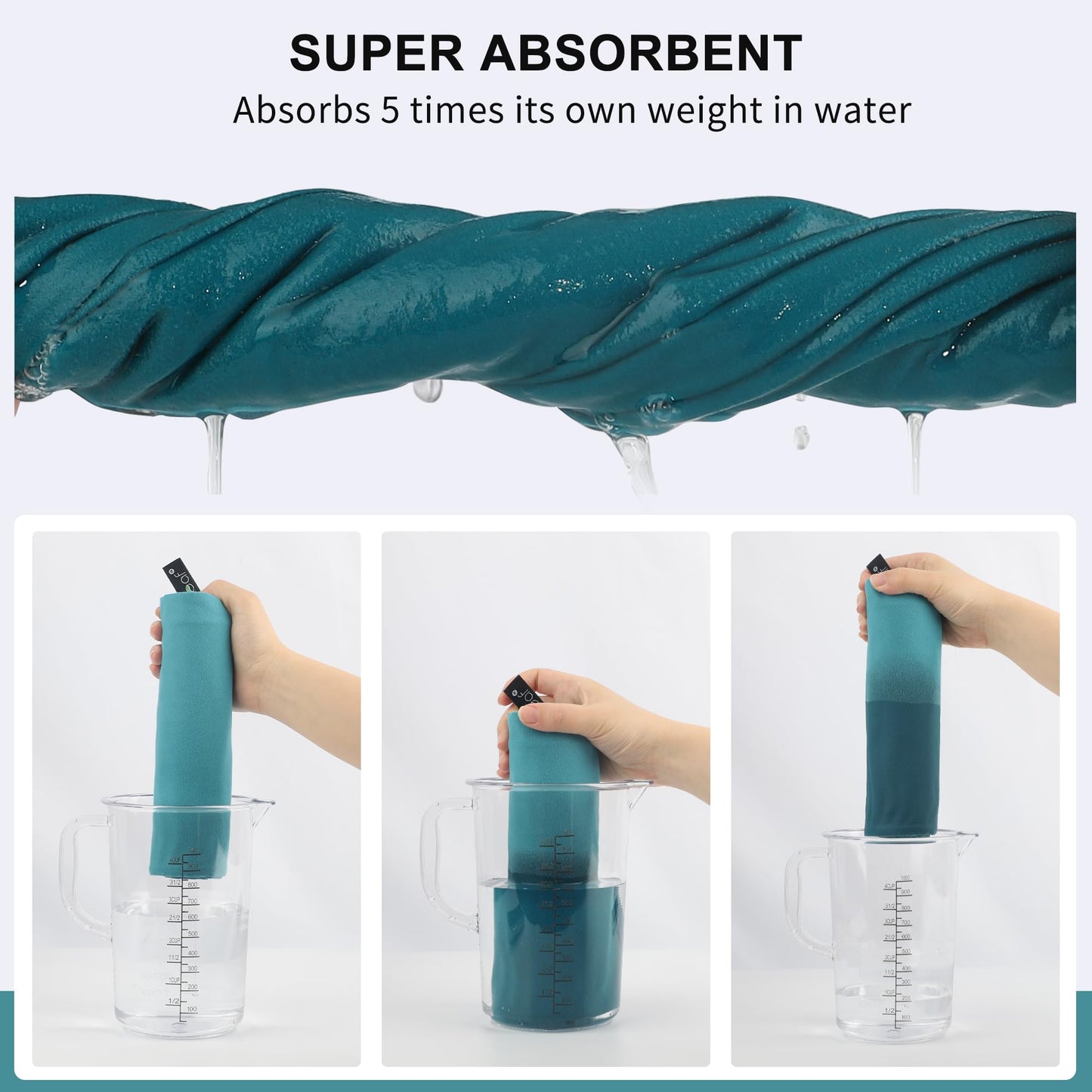 Rainleaf Microfiber Towel Perfect Travel & Gym & Camping Towel. Quick Dry - Super Absorbent - Ultra Compact - Lightweight. Suitable for Trip, Beach, Shower, Backpacking, Pool