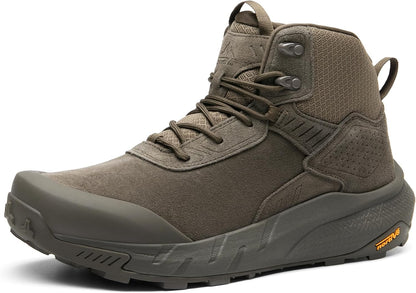 NORTIV 8 Men's Waterproof Military Tactical Work Boots | Leather Motorcycle Combat Lightweight Non-Slip Hiking Boots for Men VaporGuard