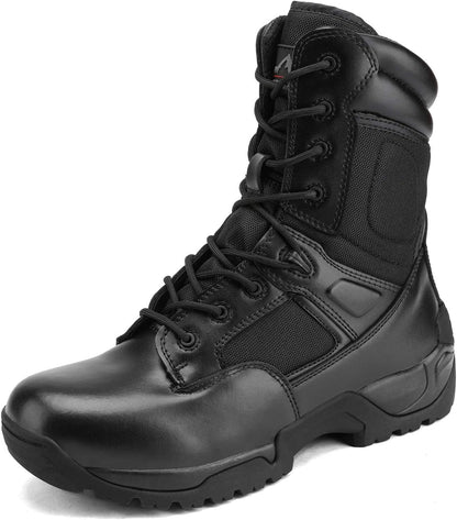 NORTIV 8 Men's Military Tactical Work Boots Hiking Side Zip