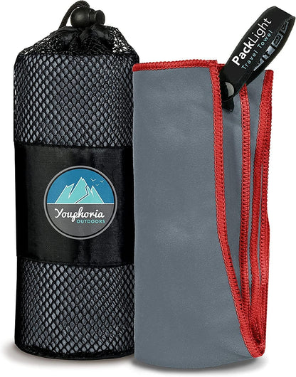 Youphoria Microfiber Travel Towel Fast Drying Lightweight - Quick Dry Towel for Camping, Beach, Backpacking, Hiking & Sport