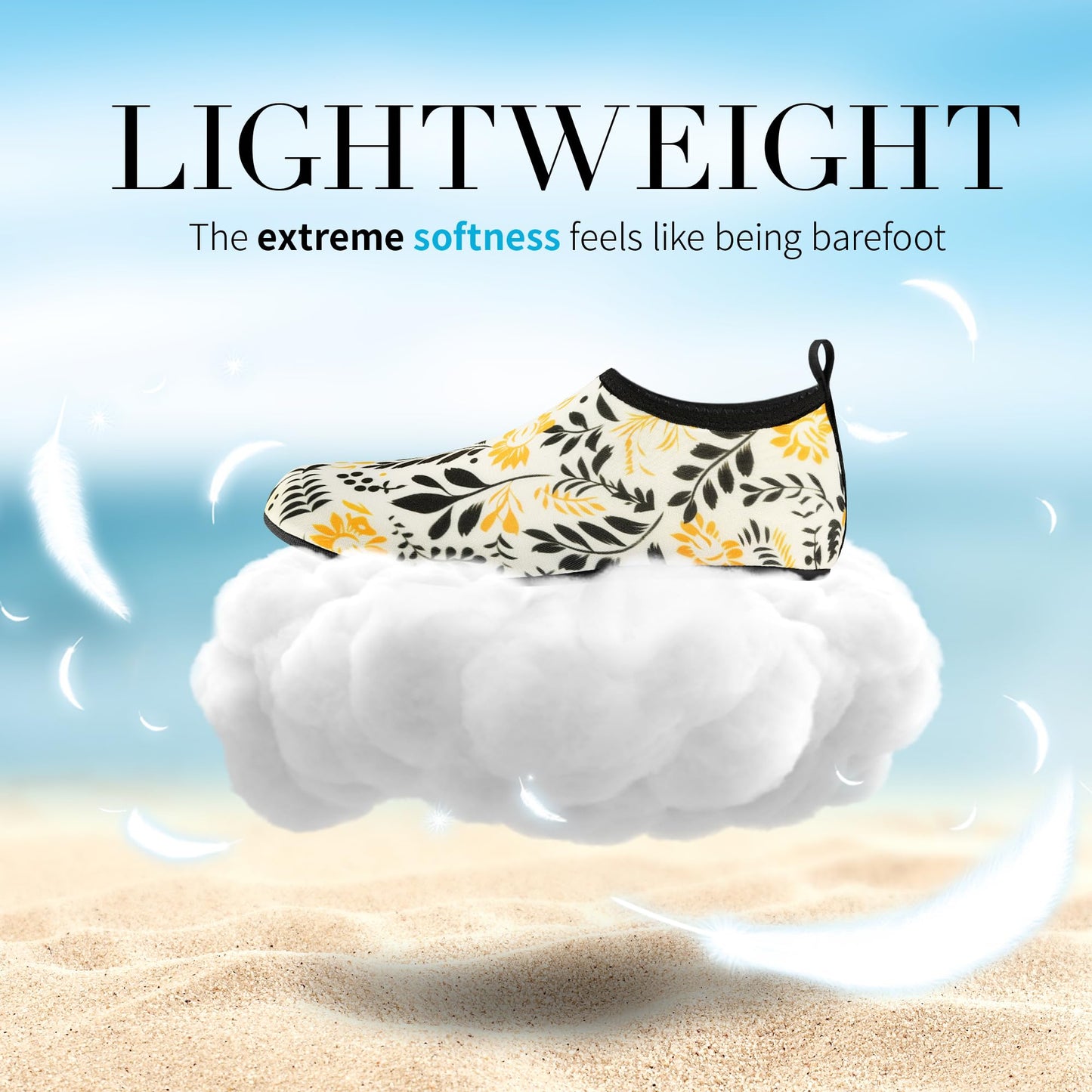 Homitem Water Shoes for Women Men Aqua Socks Swim Beach Pool River Slip-On Barefoot Quick-Dry Vacation Cruise Essentials Accessories for Yoga Kayak Sports