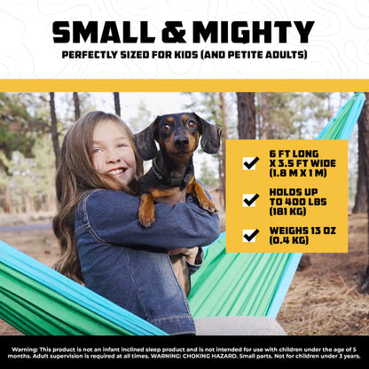 Wise Owl Outfitters Hammock for Camping Hammocks Gear for The Outdoors Backpacking Survival or Travel - Portable Lightweight Parachute Nylon - Up to 500lbs