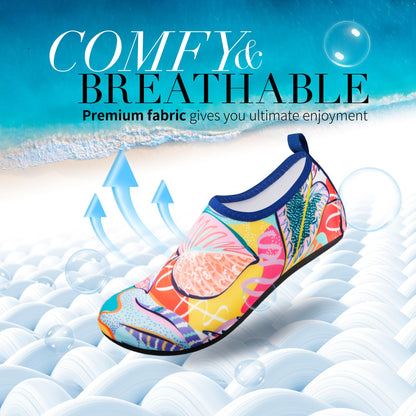 Homitem Water Shoes for Women Men Aqua Socks Swim Beach Pool River Slip-On Barefoot Quick-Dry Vacation Cruise Essentials Accessories for Yoga Kayak Sports