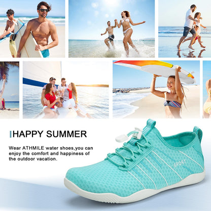 ATHMILE Water Shoes for Men Women River Shoes Adult Swim Beach Lake Pool Aqua Socks Barefoot Quick Dry for Hiking Surfing Kayaking Size